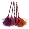 Przędza netto Bowknot Decor Cosplay dekoracyjna Halloween czarownica miotła impreza przebierana Halloween plastikowe miotły rekwizyty zaopatrzenie firm