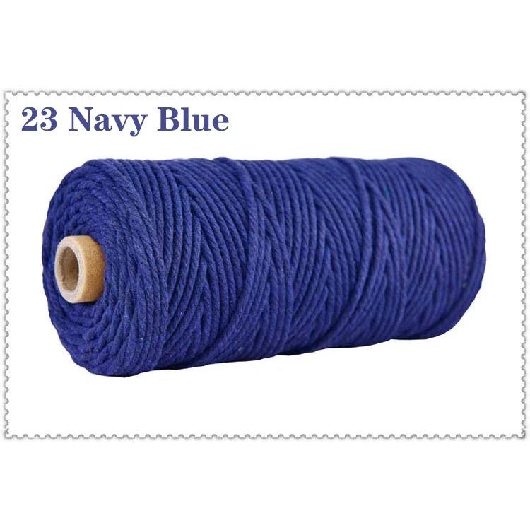 3mm 100% Cotton Cord Colorful Handmade Rope Twisted Macrame String DIY Home Wedding Decoration Supply Film Packaging 100m
