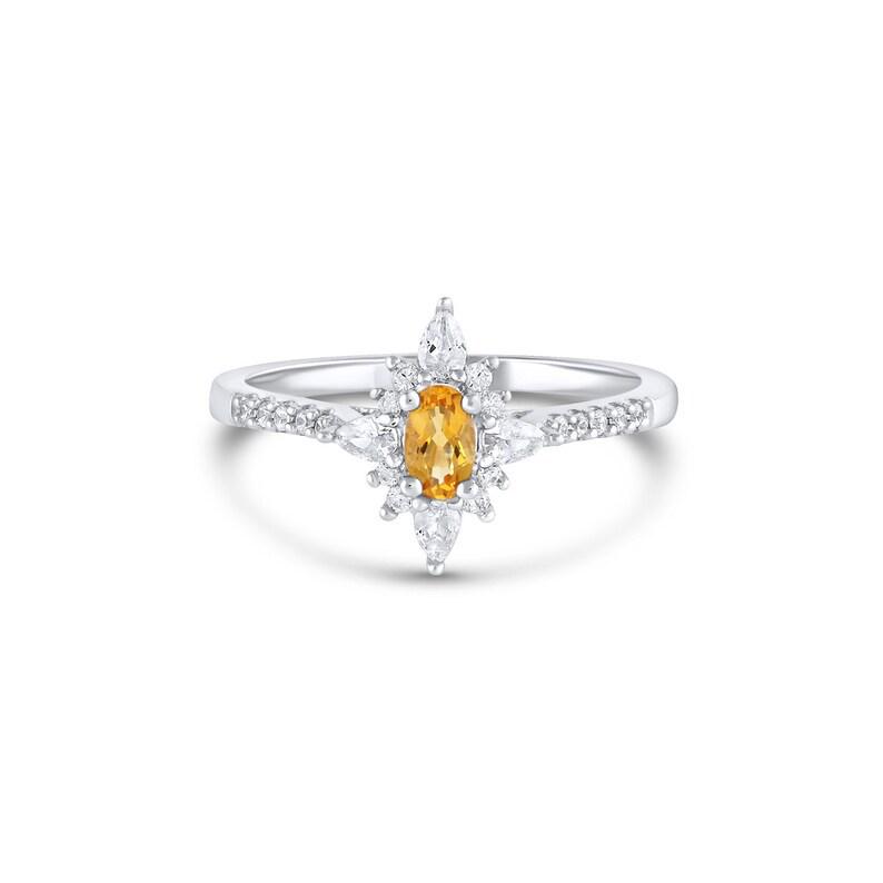 Silver Art S925 Rhombus Luxury Gem Ring: Sterling Silver Colorful Women s Index Finger Ring US Size 9