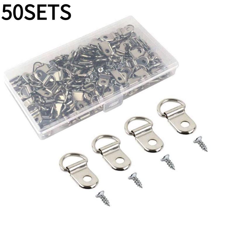 50SETS D-type hook, photo frame hardware accessories, cross stitch mounted oil painting hook