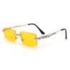 Lbashades Luxury Rhinestone Sun Glasses Custom Brand Women Sunglasses 2021 Small Square Crystal Retro UV400 LBA Shades