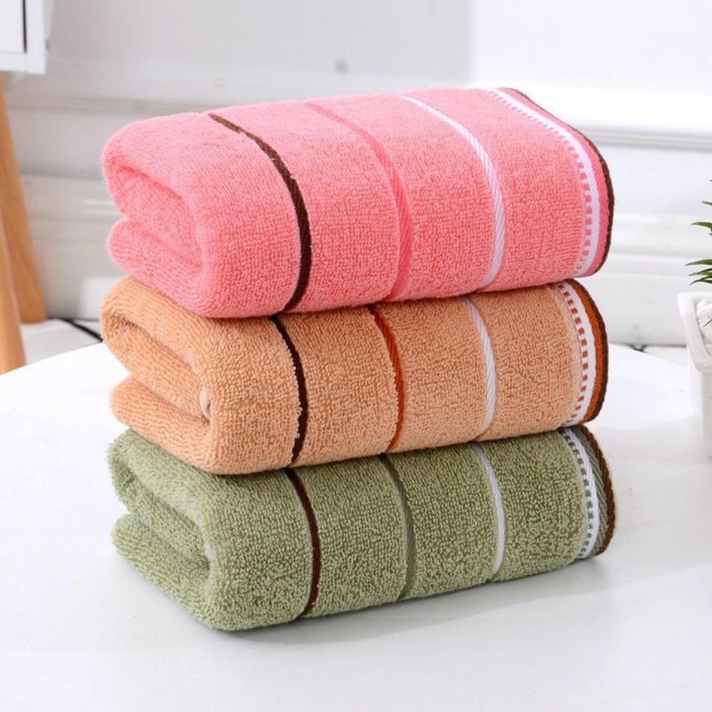 Plaid Polyester Cotton Hand Towel - Soft, Absorbent, All Cotton Face Washcloth for Hotel or Home Use