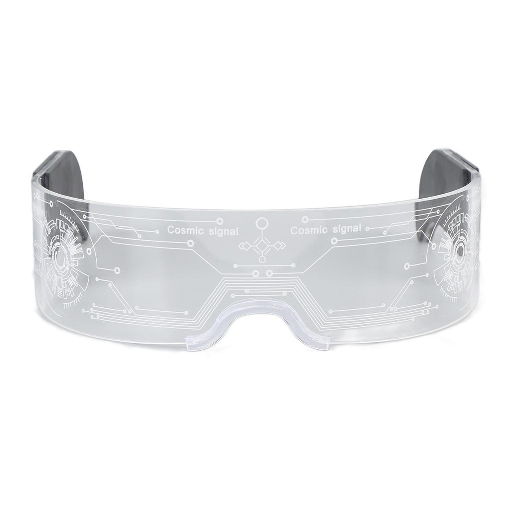 LED Visor Brille 7 Farben 4 Modi Leuchtende Cyberpunk Futuristische Brille für Party Cosplay Musik