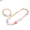 Cartoon Creative Children'S Girls Jelly Five-Pointed Star Beaded Necklace Bracelet Set Dopamine Necklace