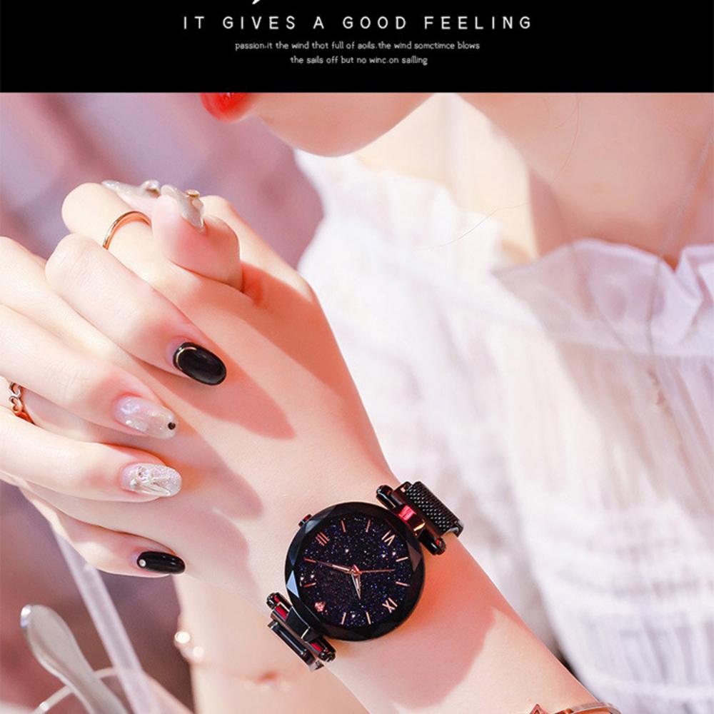 

Женские кварцевые часы Star Lazy Watch с магнитным ремешком и магнитным ремешком фиолетовый