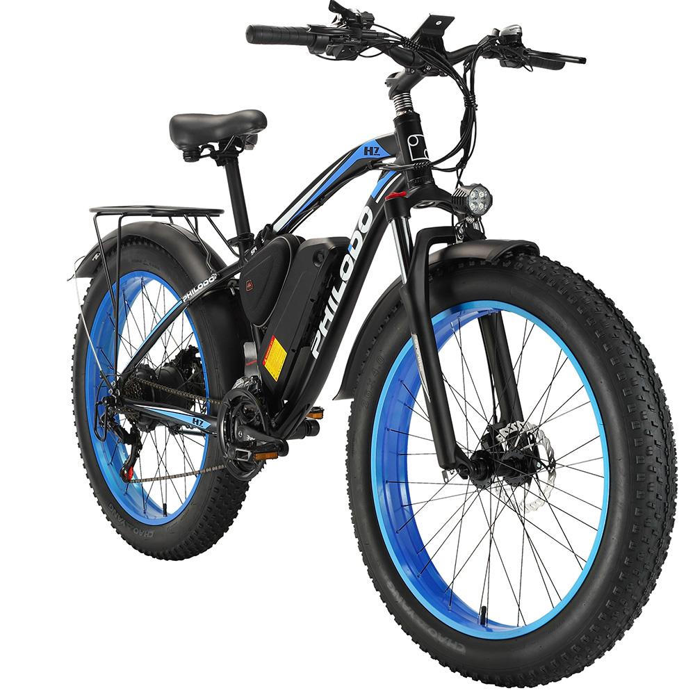 Electric Bike All Terrain Philodo H7 Pro 26" 1000W Motor 21 Speed Adult Electric Bicycle 48V 17.5AH Fat Tire Max Load 150Kg