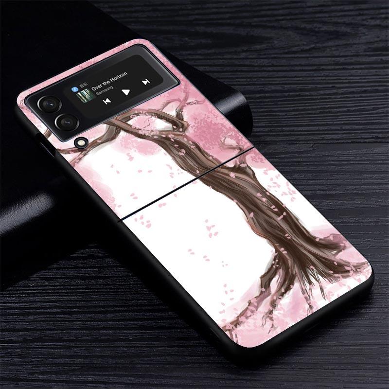 Cherry Blossom Tree Z Flip 7 Phnoe Case For Samsung Z Flip 6 5 4 3 5G Galaxy ZFlip7 ZFlip4 ZFlip5 ZFlip6 ZFlip3 Phone Cover 4 Z