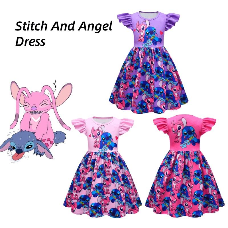 Nuovo Arrivo Vestito a Stella per Bambina A-line con Maniche Svasate
