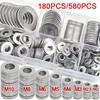 Plain Washer Flat Washers Set Stainless Steel Flat Gasket Rings Washer Set Flat Ring  Home Decor