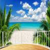 3D Sea View Wallpaper Balcony Nature Mural Living Room Bedroom Theme Hotel Wall Mural Wall Papers