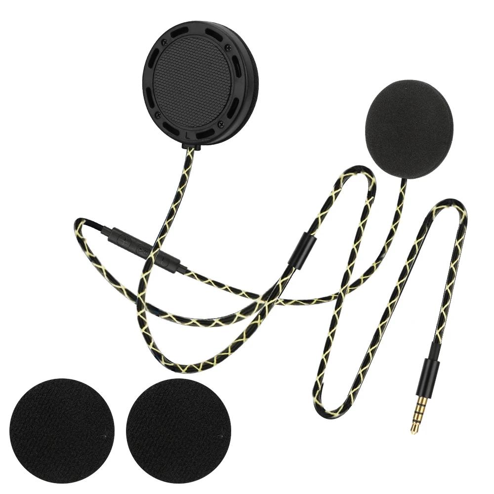 1 шт. Мотоциклетная гарнитура Наушники Динамики для аудио с 3,5 мм интерфейсом Наушники для шлема Гарнитура для шлема