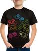 T-shirt per Ragazzi Manica Corta Stampa 3D Gamepad Abbigliamento Estivo per Bambini Moda Casual Girocollo Maglietta per Ragazzi Top Abbigliamento per Bambini