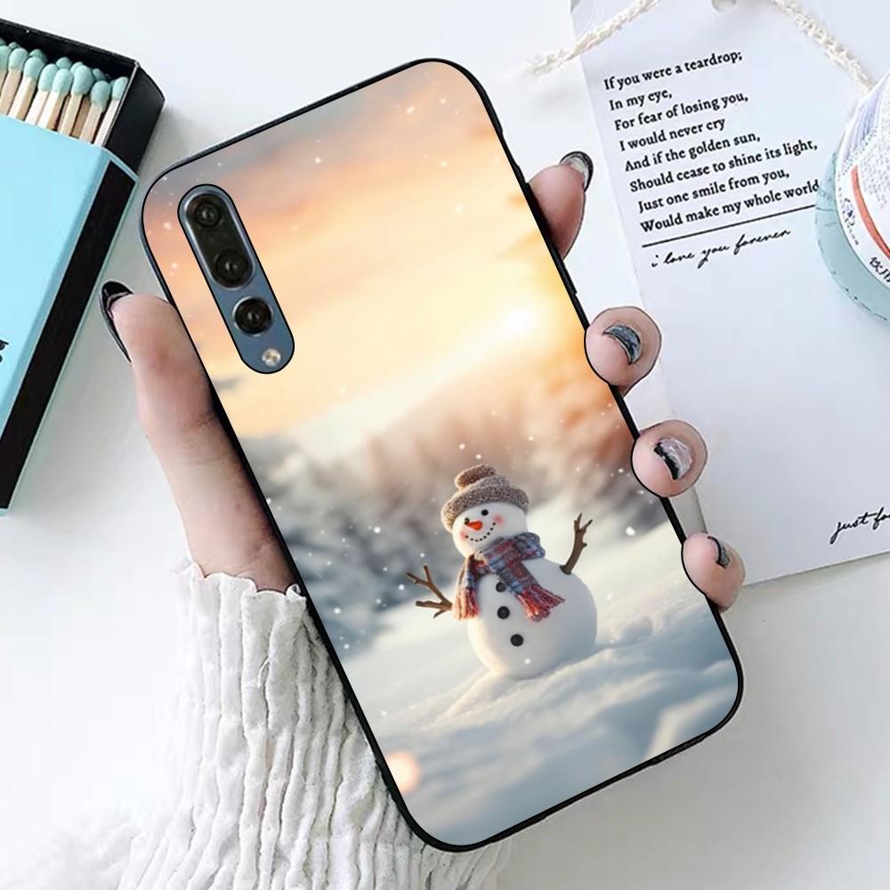 Christmas Snowman Phone Case For Huawei P 8 9 10 20 30 40 50 Pro Lite Psmart Honor 10 lite 70 Mate 20lite