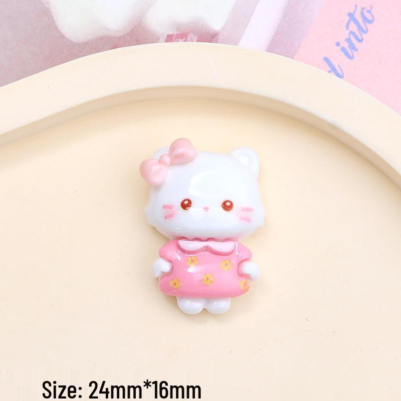 Cute Animal Cartoon Resin Charms & Hair Clip Accessories