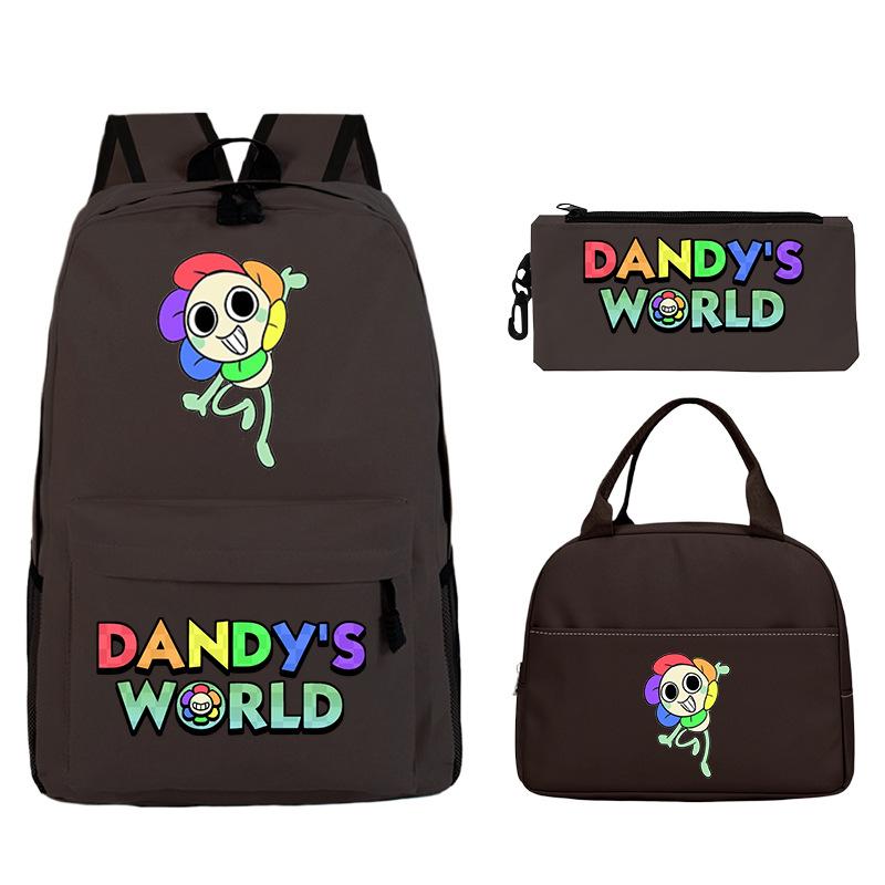 Dandy's world cartoon print fashion children's schoolbag set cross-border leisure student backpack three-piece set