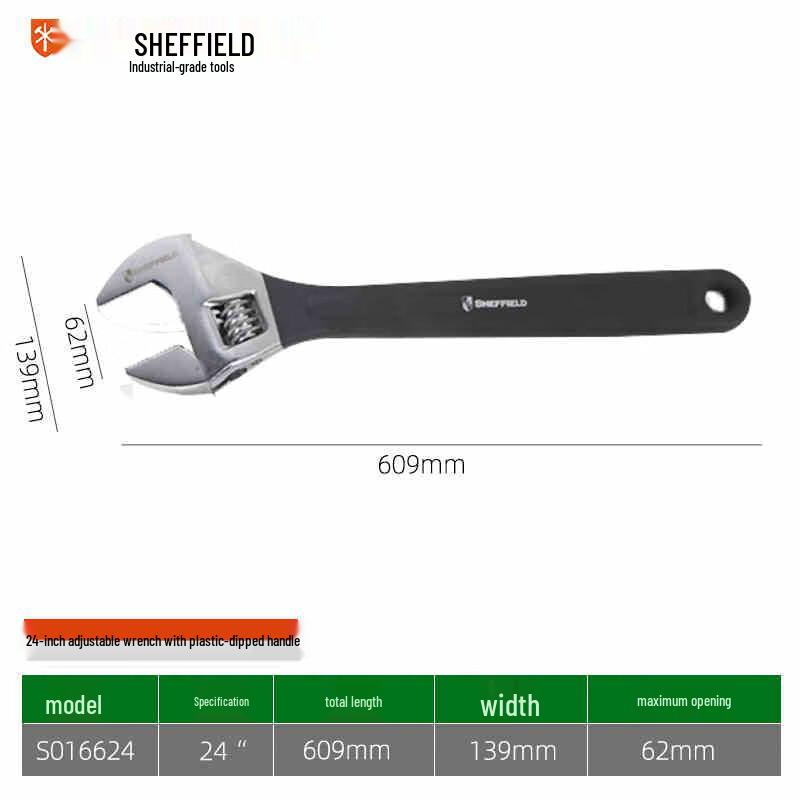 Gang Dun Plastic Handle Adjustable Wrench