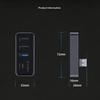 Docking Station Usb Hub 4-In-1 For Model 3 Model Y Glovebox For Dashcam Flash Drive Charger Data Transfer Games Music