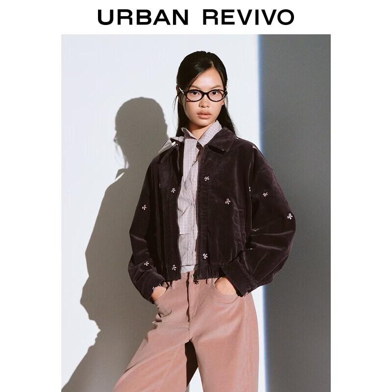 UR Women's Retro Corduroy Bow Jacket