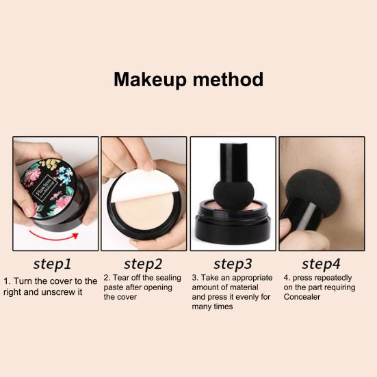 20g Foundation Base Cream Long Lasting Oil-control Compact Small Mushroom Head Cushion Foundation for Wedding