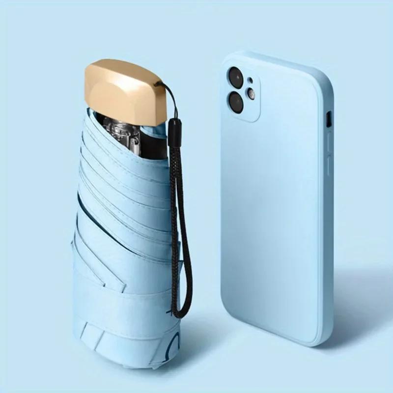 Compact & Fashionable Mini Sun Umbrella, Offers UV Protection - Durable 6-Bone Design, Built To Last with Prime Materials