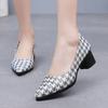  zapatos de mujer women fashion sweet high quality spring slip on anti skid square heel shoes lady office pumps ab376