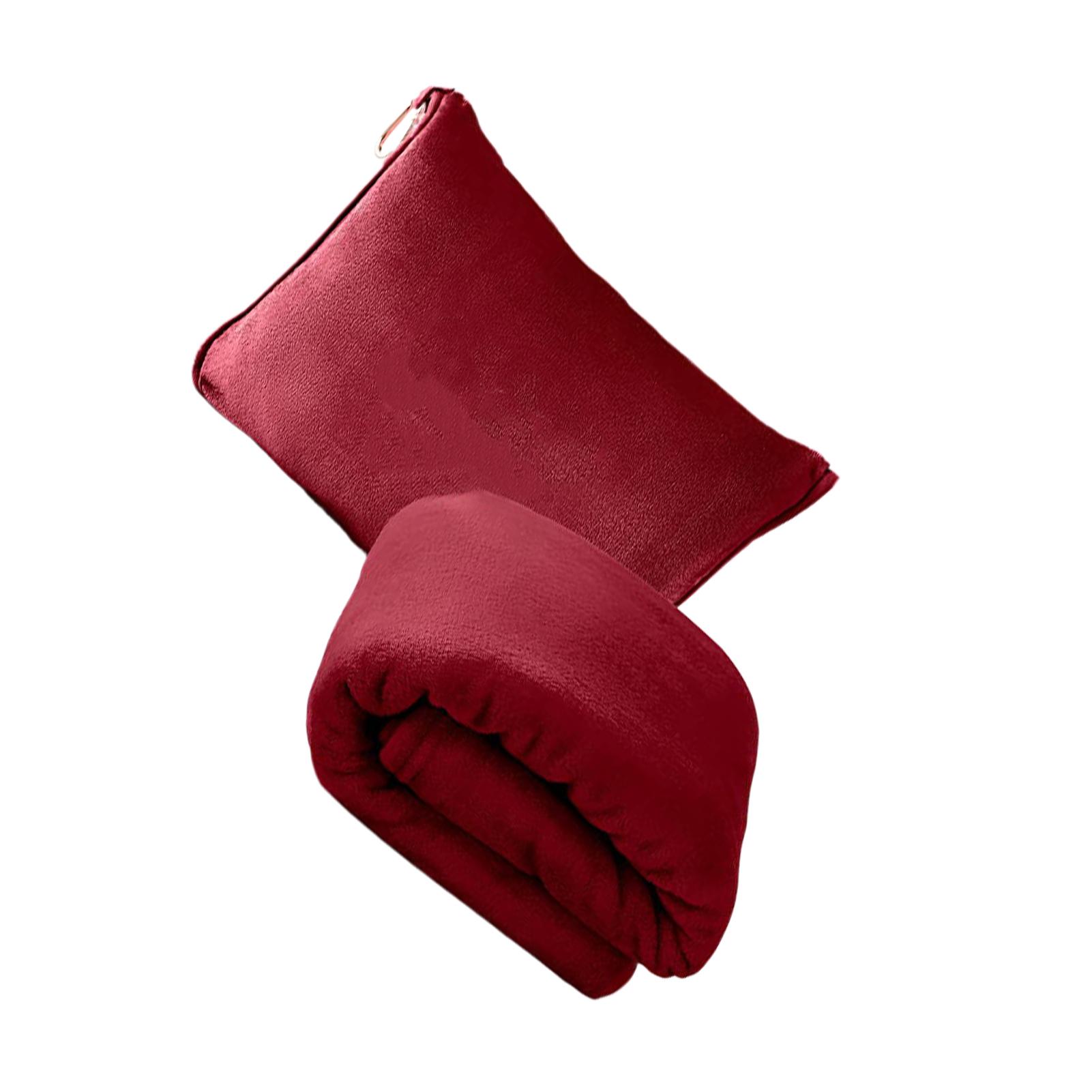 

Компаньон для путешествий Мягкое фланелевое одеяло и подушка в одном Дорожное одеяло и подушка в одном красный