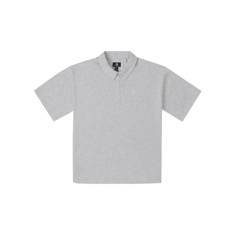 

New Converse Polo Shirt Unisex Gray 10027230-A02