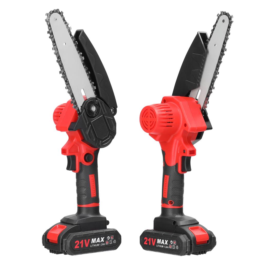 21V 6inch Portable Electric Pruning Saws Small Wood Splitting Chainsaw Brush Motor One-handed