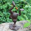 European Vintage Yoga Frog Cast Iron Decoration, Home TV Cabinet, Living Room, Model Room, Soft Decoration