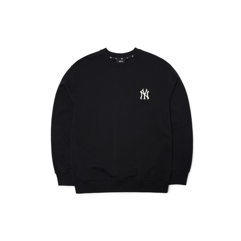 MLB Cashew Flower Sweatshirts Unisex Black Crew Neck Moderate Regular 3AMT53014-50BKS