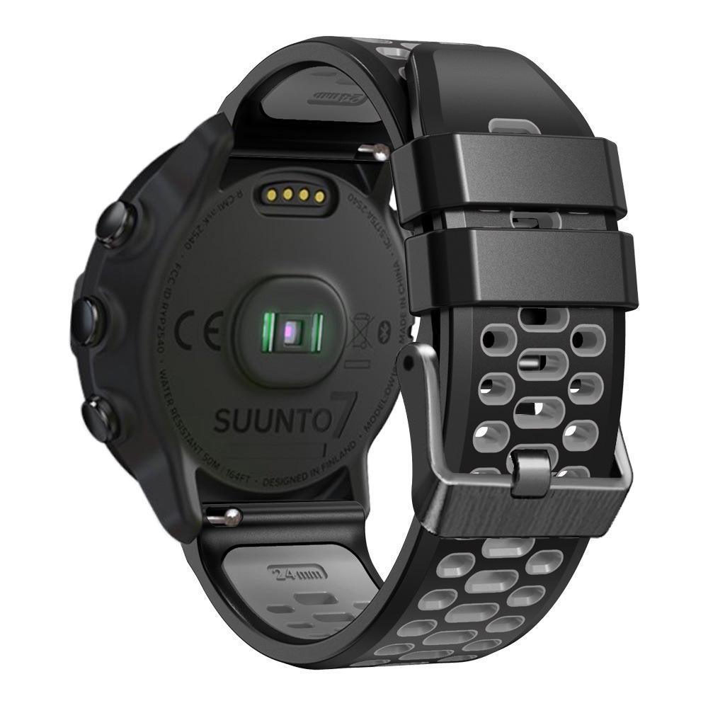 Two-Color Breathable Silicone Strap for Suunto 7D5 and Spartan Sport Watches