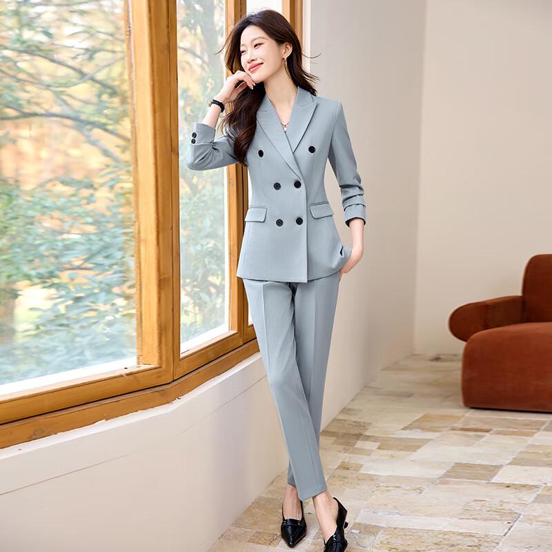 Women's Double-Breasted Professional Suit Set