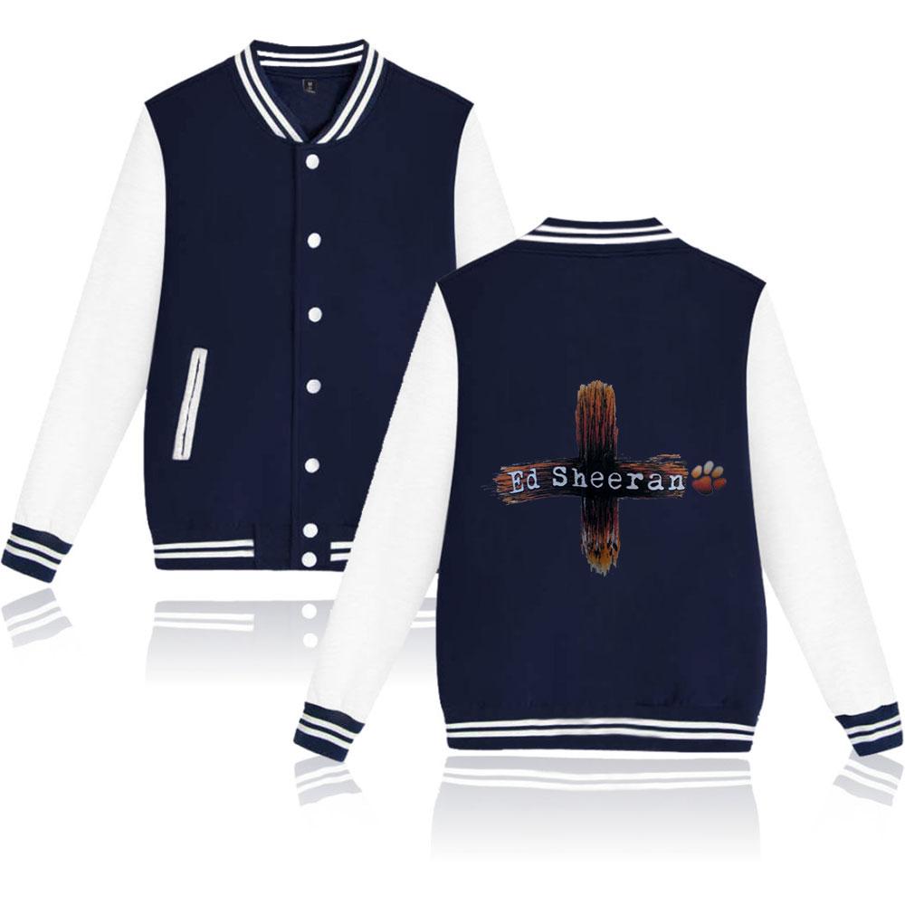 Women Men's Jackets Bomber Jacket Ed Sheeran Baseball Jacket Oversize Hip Hop Outerwear for College Couples Clothing
