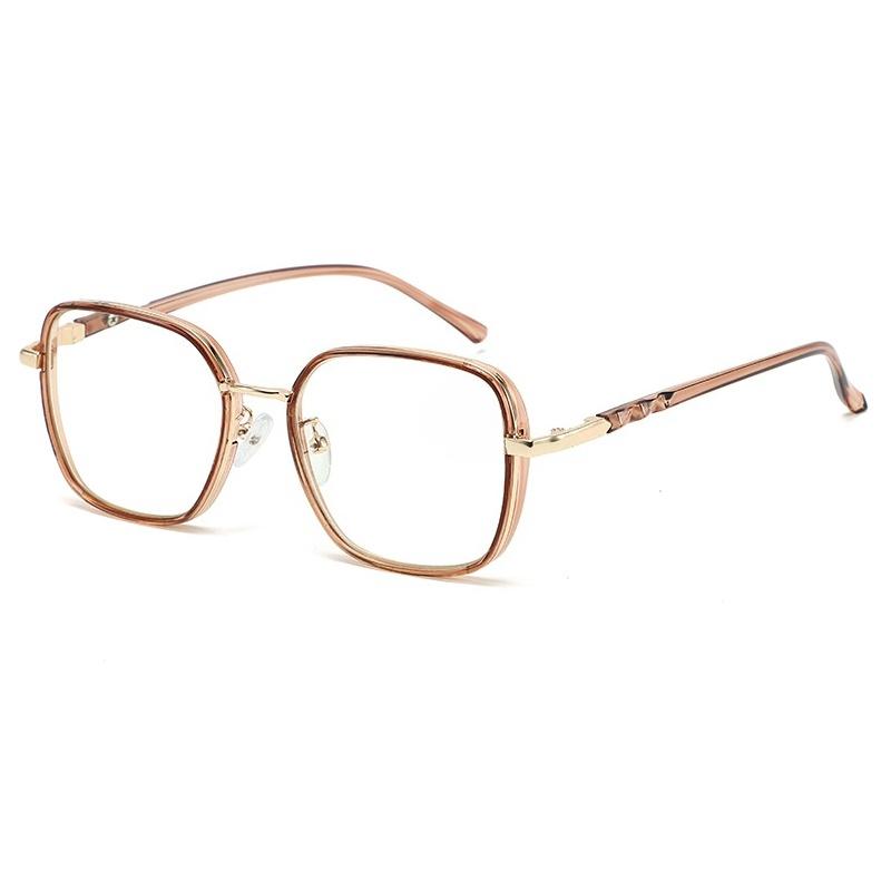 Women's INS Style Fashion Square Frame Reading Glasses Large Frame Comfortable TR90 Anti-blue Light Presbyopia Eyewear