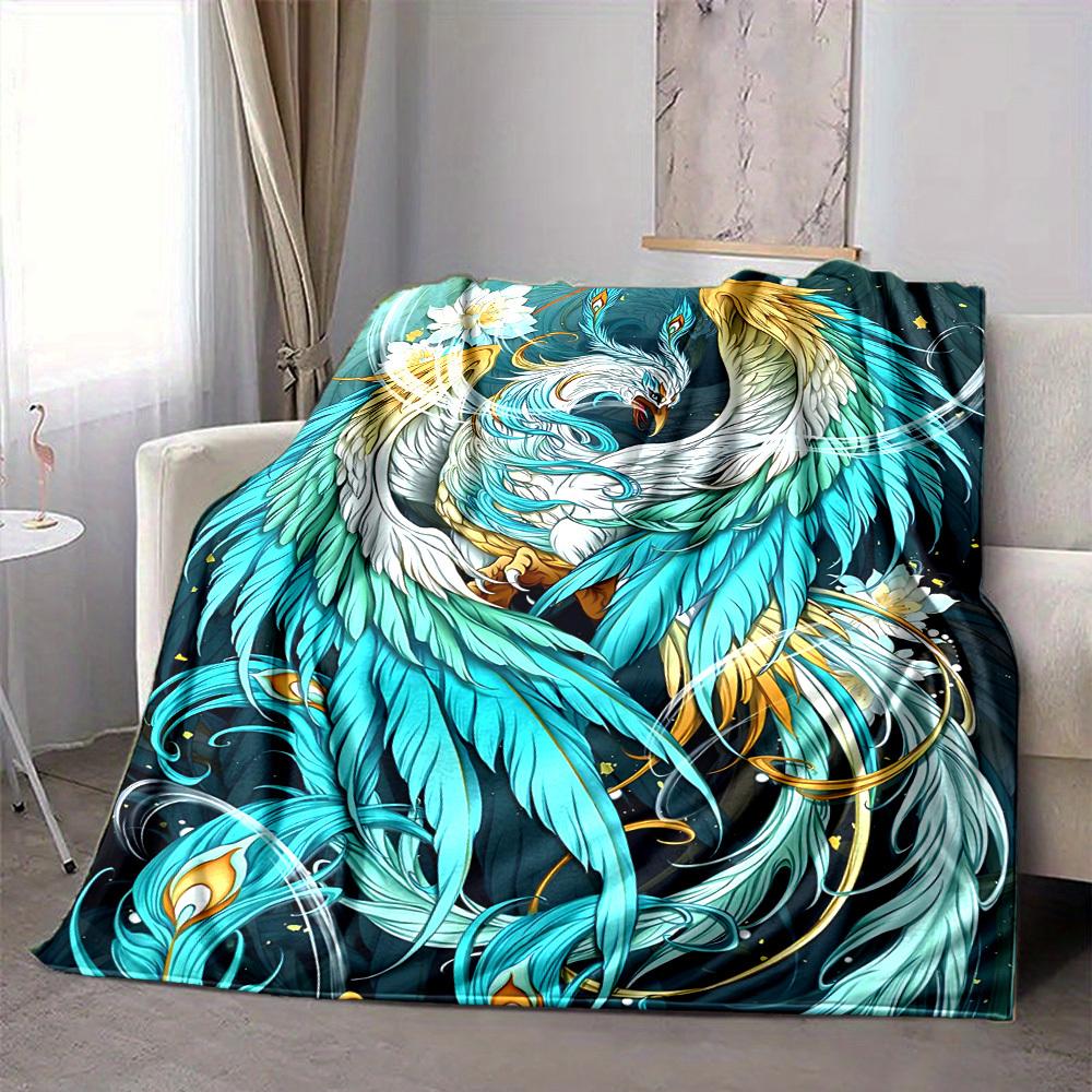 1 Stück Fantasy Phönix Decke Leichte Flanelldecke Überwurfdecke Für Sofa, Bett, Reisen, Camping, Wohnzimmer, Couch, Stuhl Und Bett yy2509026142