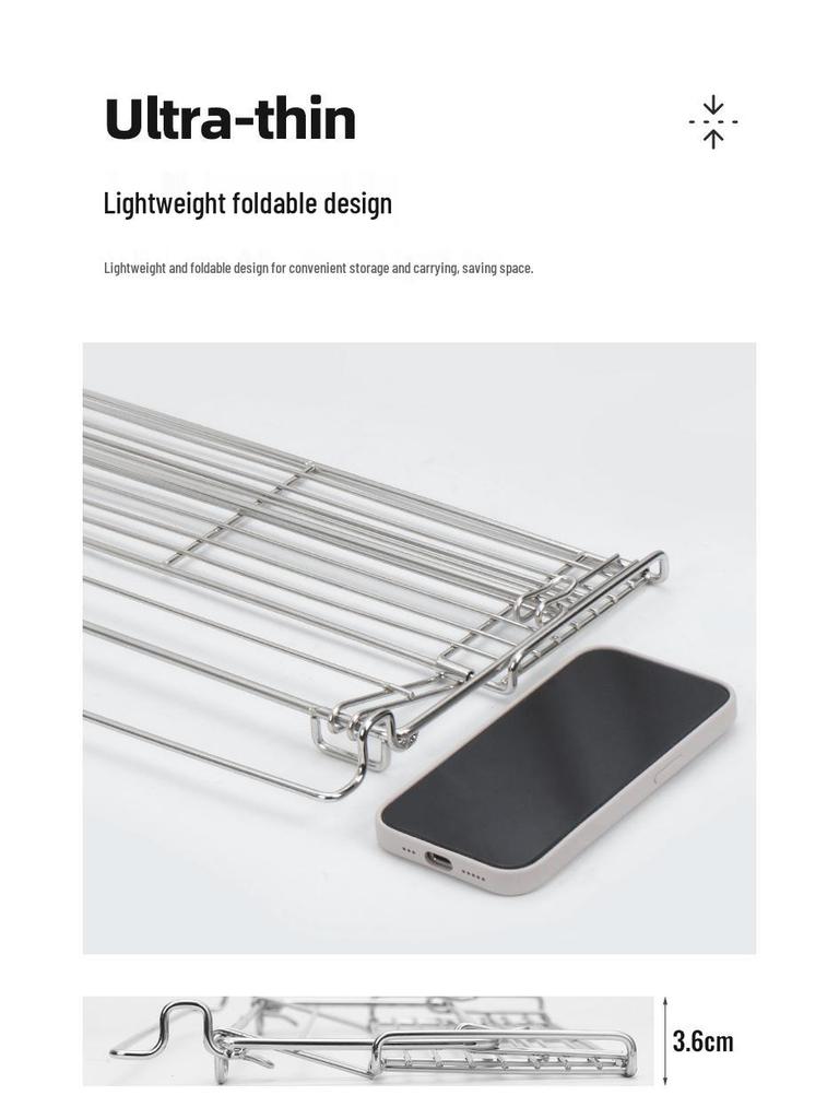 CLS Outdoor IGT Aluminum Folding Table with Hanging Rack and Portable Storage Basket