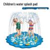 Sprinkler Pad: Verdickte PVC-Delfin- und Buchstaben-Design-Kinder-Außen-Wasserspielmatte, Haustierfreundlich
