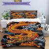 3pcs Dragon Wave Design Duvet Cover Set - Machine Washable, Includes 1 Cover and 2 Pillowcases, No Core Included yy251013136