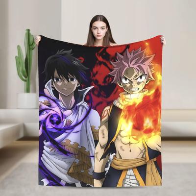 Fairy Tail Soft Blankets  Decorative Plush Bedding Throws Street Trend Bedroom Flannel Bedspread Sofa Bed Cover