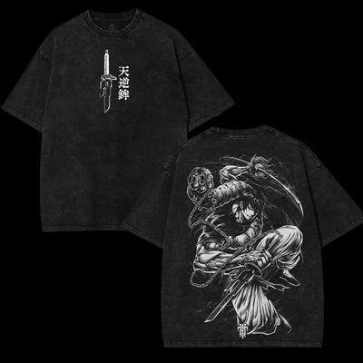 Jujutsu Kaisen Fushiguro Toji Potisk Tričko Pánské Dámské Trička Krátký Rukáv Bavlněné Oblečení Retro Vyprané Tričko Harajuku Vrcholy