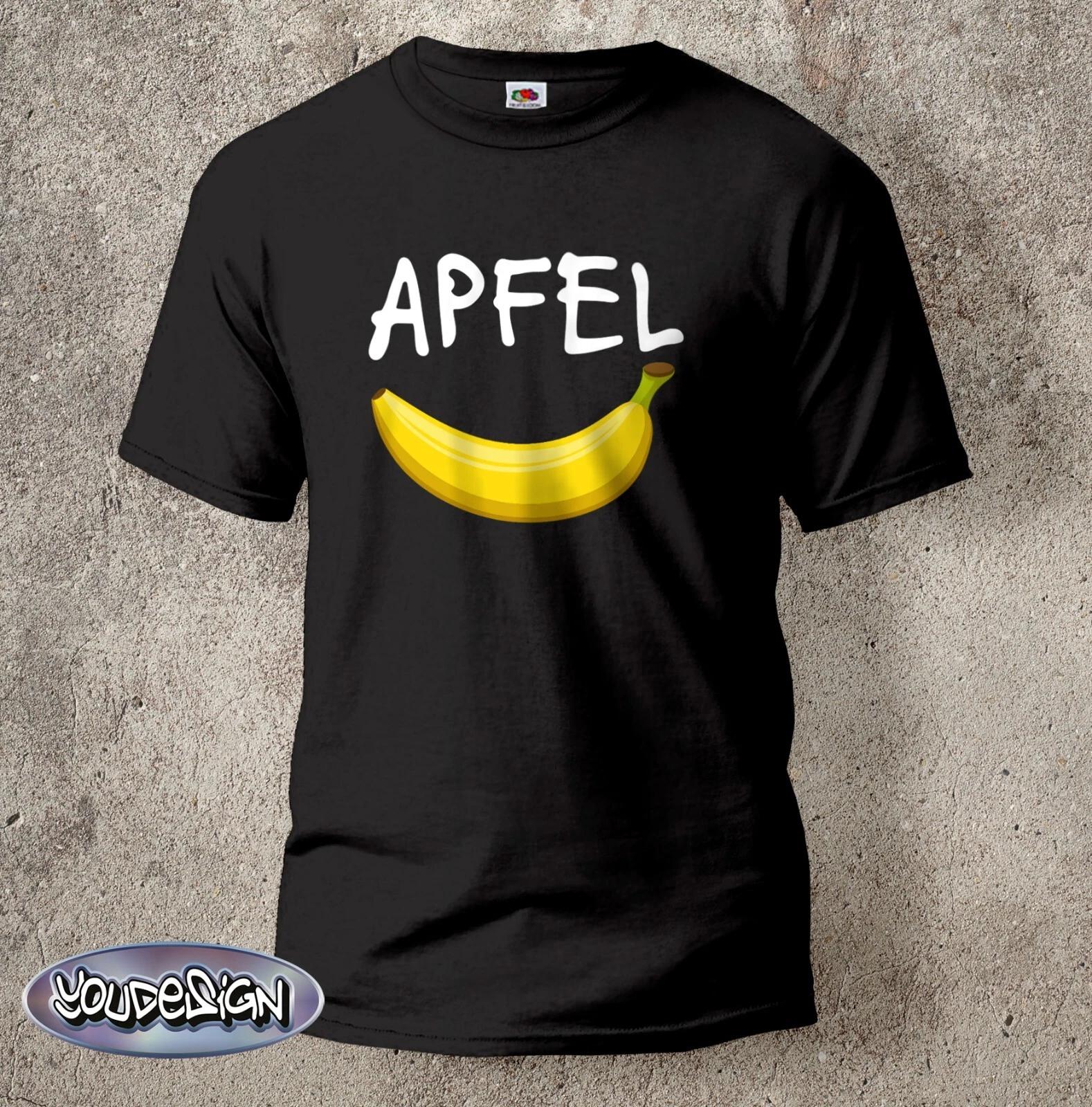 Apple T-shirt funny print banana joke joke fun shirt cult saying S-5XL M