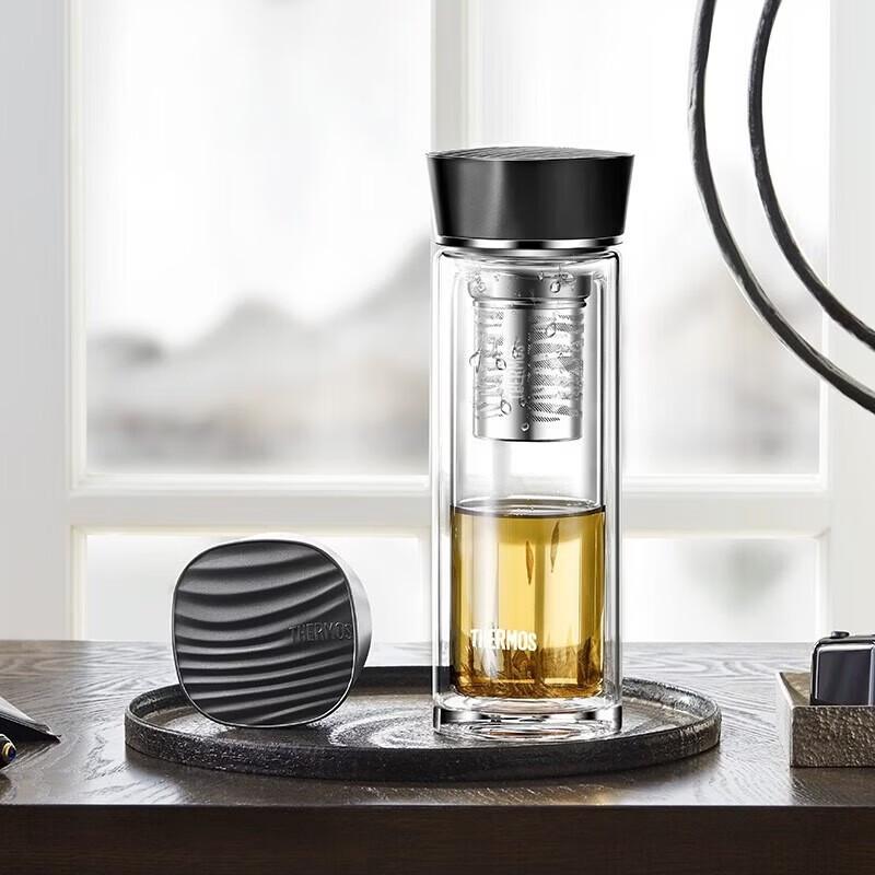 THERMOS Double-Layer Glass Tea Infuser Cup
