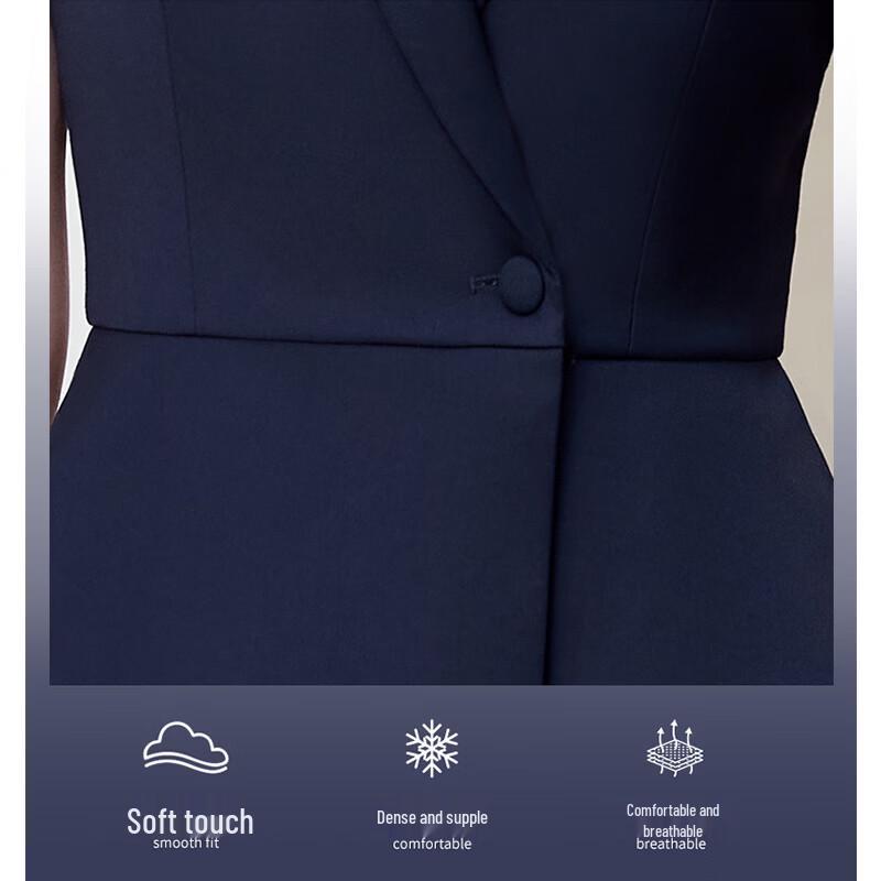 Teloram Women's Summer Short-Sleeve 3-Piece Business Suit Set