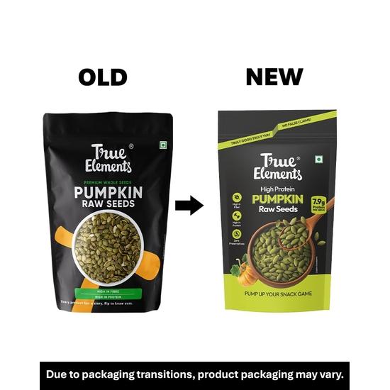 True Elements Pumpkin Seeds 250g - Raw Pumpkin Seeds for Eating | Immunity Booster and Protein Rich Seeds | Healthy Diet Snacks | Weight Management