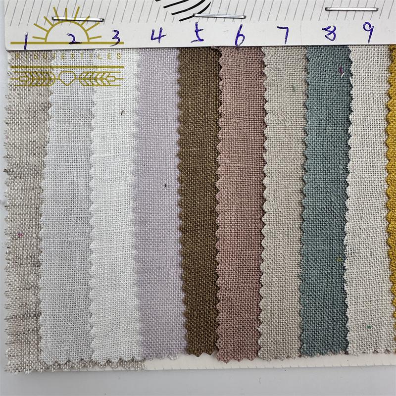 Manufacturers Pure Flax French Linen Sandwashed Fabric Plain Dyed Linen Woven Organic 100% Linen Fabric