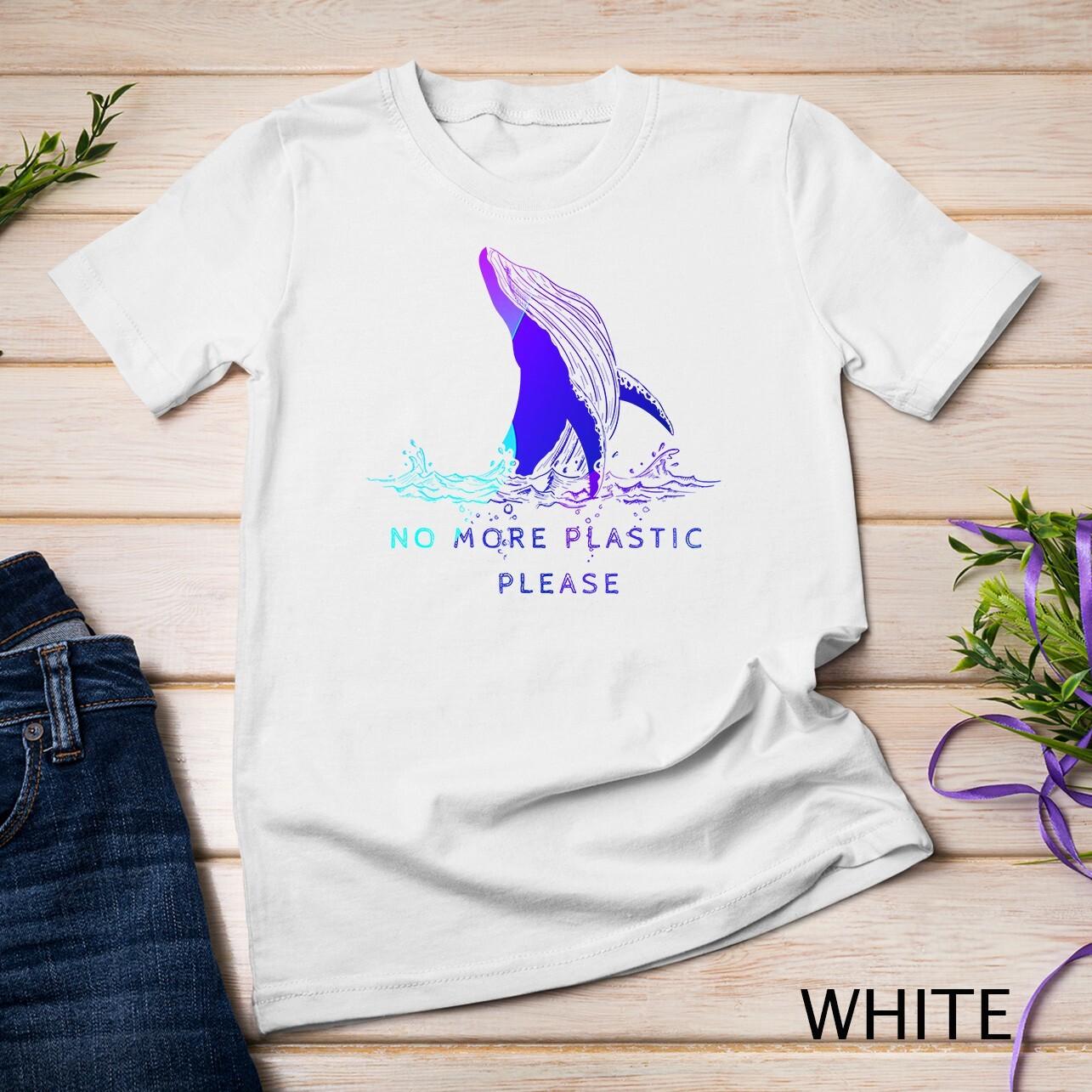Hot - Save The Whales tshirt - No More Plastic, Please Unisex T-Shirt Mens Womens Tees Top 3XL