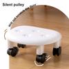 1PC with Wheels for Household Living Imitation Leather Portable Small Stool Universal Wheel Pulley Low Stool Silent Mobile