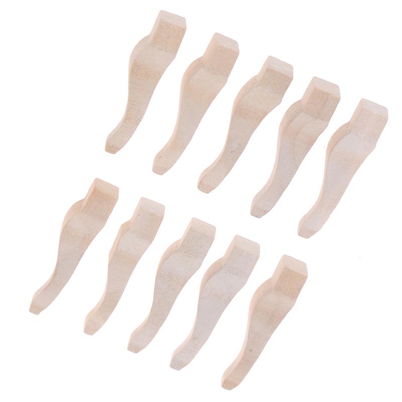 10 Adet Ahşap Masa Ayağı/12 Adet Çekmece Yuvarlak Çekme Kolu 1/12 Bebek Evi Dekorasyonu İçin