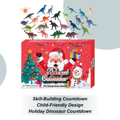 Christmas Countdown Calendar Realistic Animal Theme 24-Day Count Down To Christmas Dinosaur Figure For Over 3 Years Old Children