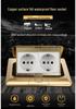 Gold Copper 145 Euro & Australian Standard Double Pop-up Floor Socket